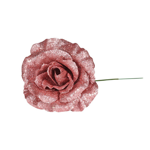 Dusty Pink Glitter Rose (Dia21cm) Dusty Pink Glitter Rose (Dia21cm)