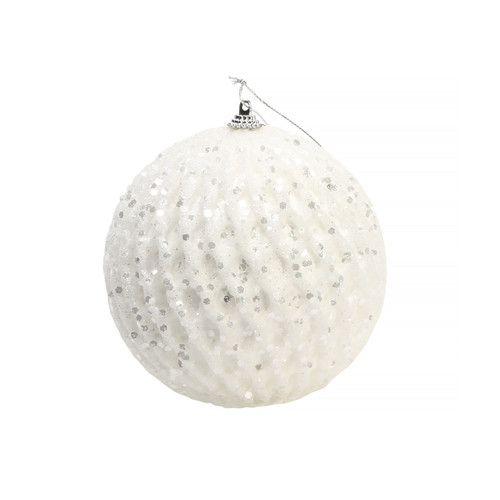 Winter Wonderland Glitter and Sequin Bauble (Dia12cm) Winter Wonderland Glitter and Sequin Bauble (Dia12cm)