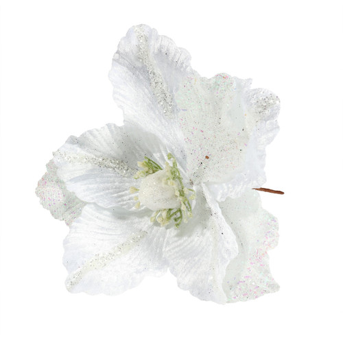 White Velvet Magnolia with Glitter edge (Dia26cm) White Velvet Magnolia with Glitter edge (Dia26cm)