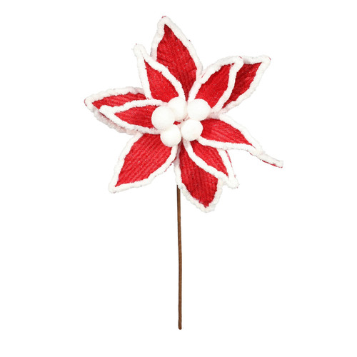 Red and White Large Poinsettia (48cm) Red and White Large Poinsettia (48cm)