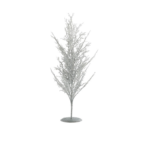 Glitter and Beaded Tree - Silver (55cm) 