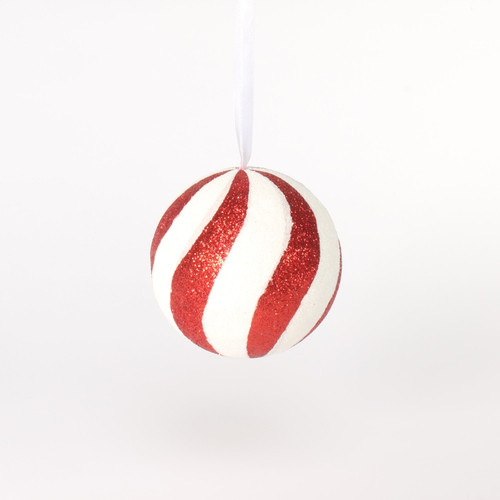 Candyland stripe bauble (Dia10cm) Candyland stripe bauble (Dia10cm)