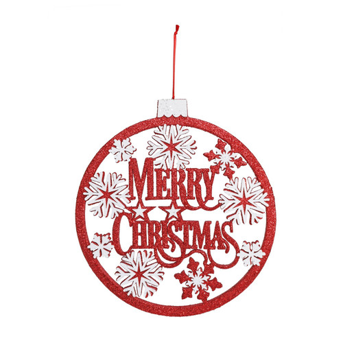 Merry Christmas Red Hanging Decoration Merry Christmas Red Hanging Decoration