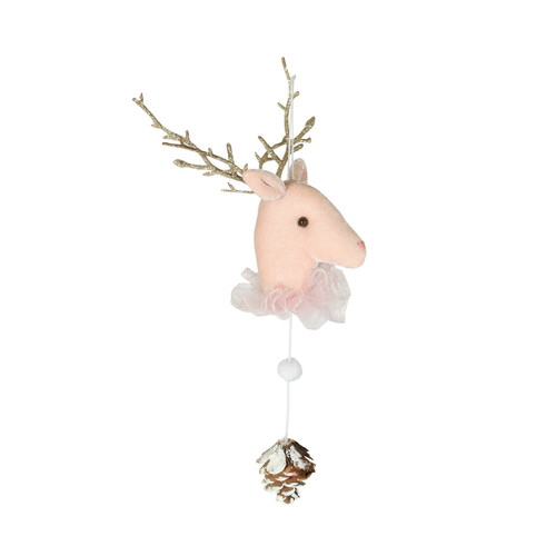 Deer Hanging Pink Velvet Decoration Deer Hanging Pink Velvet Decoration