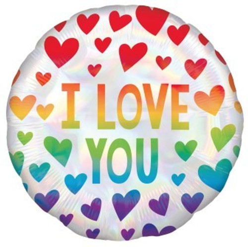 Rainbow Love Hearts Balloon (18 Inch) Rainbow Love Hearts Balloon (18 Inch)