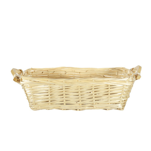 Light Willow Rectangle Tray Basket with Handles Light Willow Rectangle Tray Basket with Handles