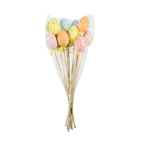 Eggs on Wooden Stick (Pack of 12) Eggs on Wooden Stick (Pack of 12)