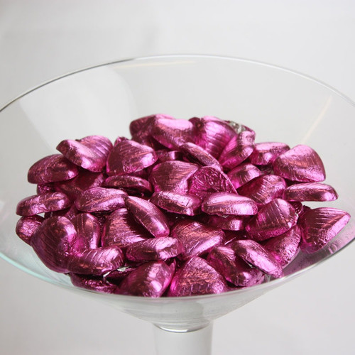 Pink Foil Chocolate Hearts (1kg) Pink Foil Chocolate Hearts (1kg)