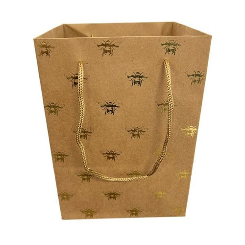 Kraft Flower Bag with Gold Bees (Pack of 10) Kraft Flower Bag with Gold Bees (Pack of 10)