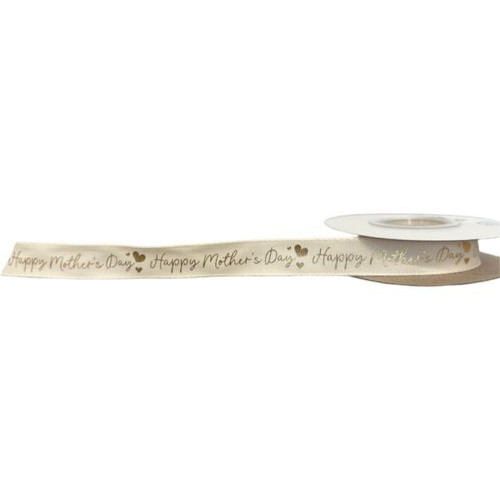 Ivory Happy Mothers Day Biodegradable Ribbon Ivory Happy Mothers Day Biodegradable Ribbon