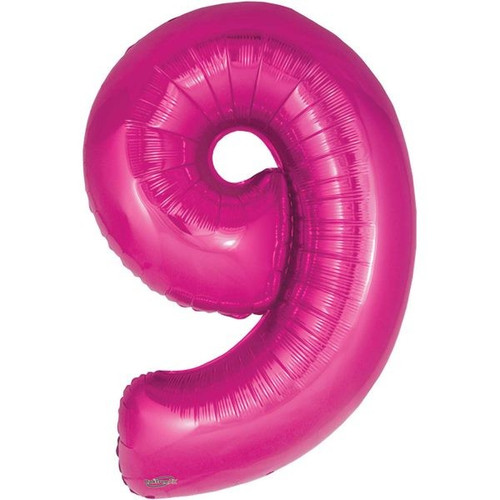 30 Inch Number Balloon - 9 - Pink 30 Inch Number Balloon - 9 - Pink