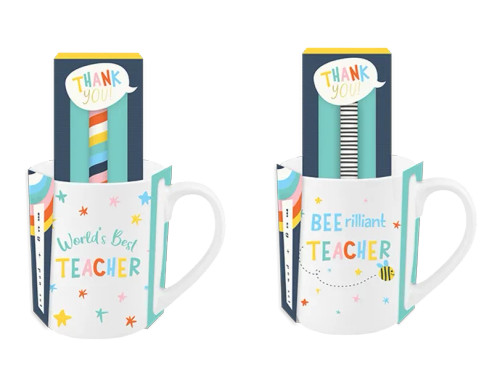 Assorted Teacher Ceramic Mug & Pen Set Assorted Teacher Ceramic Mug & Pen Set