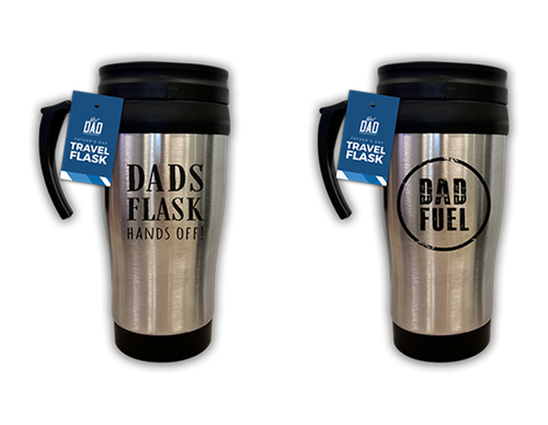 Fathers Day Metal Travel Flask (Assorted Designs)