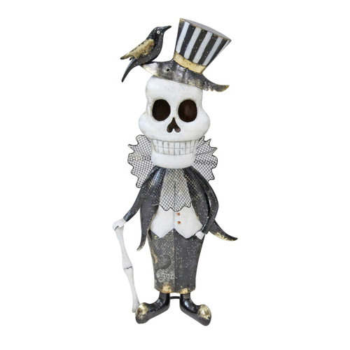 Halloween Metal Skeleton with Crow (56cm) Halloween Metal Skeleton with Crow (56cm)