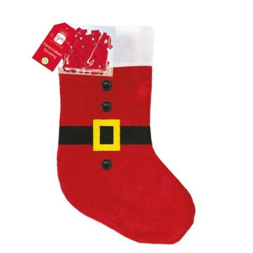 Santa Christmas Stocking Traditional Santa Jacket Style