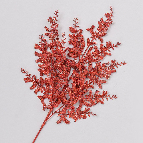 Glitter Cypress Spray Red (66cm)