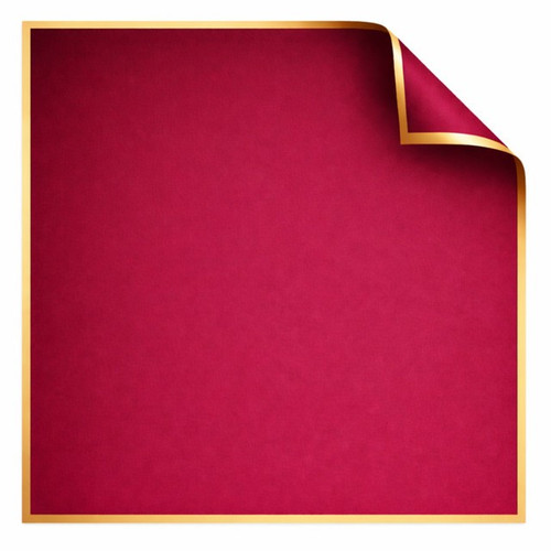 Korean Style Pre Cut Cello Wrap Sheets - Plum with Gold Border (100 Sheets)