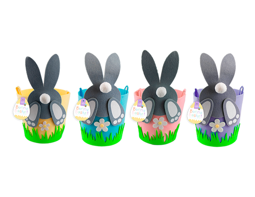 Easter Pom Pom Bunny Basket (Assorted)