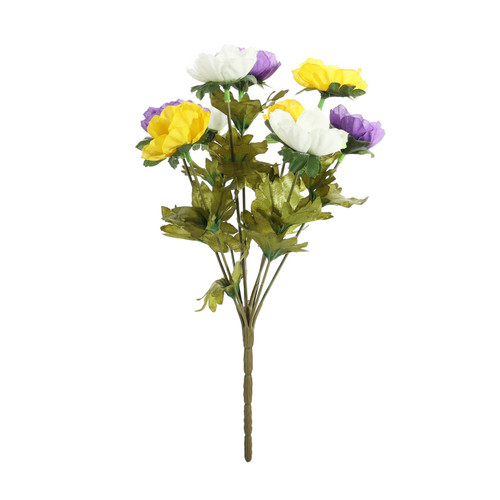 Essential Purple/Yellow/Cream Anemone Bunch (9 Heads)