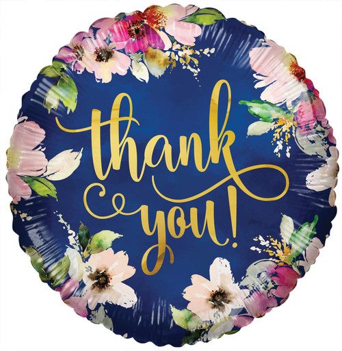 Thank You Flowers Helium Foil Balloon
