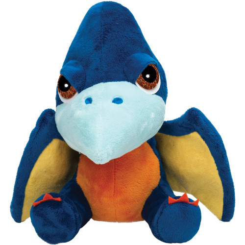 Suki - Medium Blue & Orange Pterodactyl Dinosaur