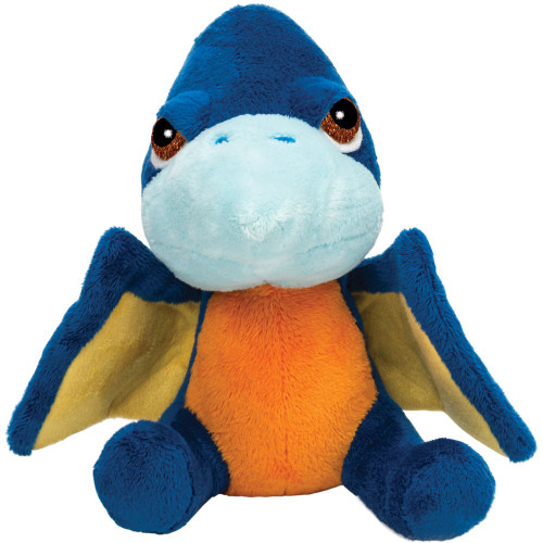 Suki - Small Blue & Orange Pterodactyl Dinosaur