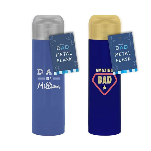 Fathers Day Foil Metal Flask (Assorted)