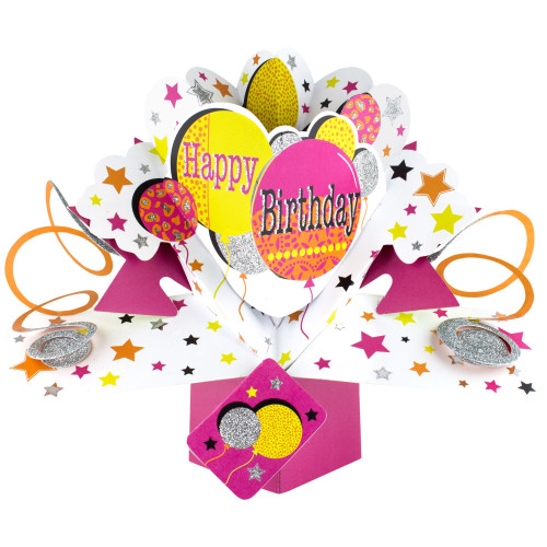 3D Pop Up Card by Second Nature - Birthday Balloons