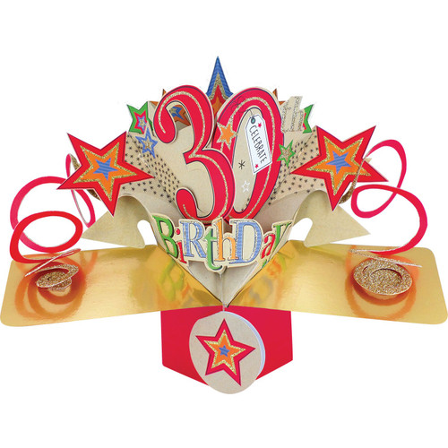 3D Pop Up Card by Second Nature - 30th Birthday