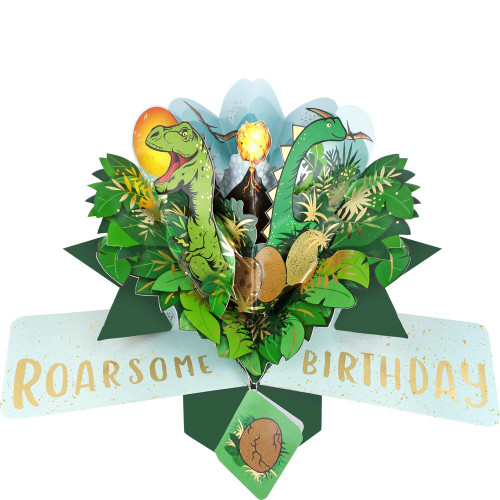 3D Pop Up Card by Second Nature - Dinosaur Birthday