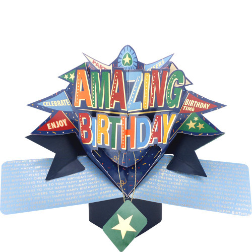 3D Pop Up Card by Second Nature - Amazing Birthday