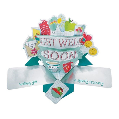  3D Pop Up Card by Second Nature - Get Well Soon 