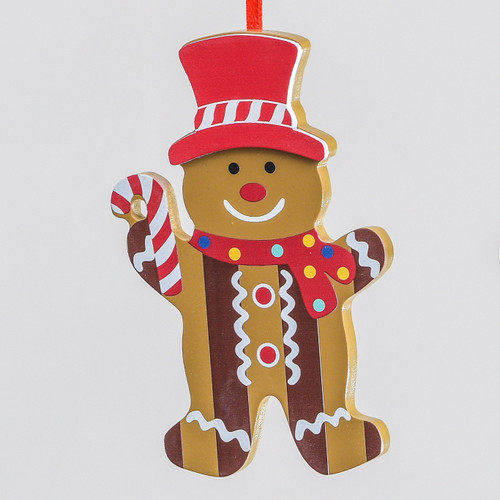 Gingerbread Figure with Hat Hanging Decoration (11cm)