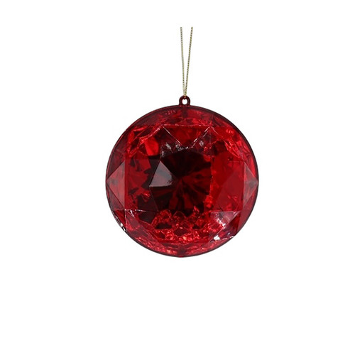 Red Diamond Round Hanging Decoration (10cm)