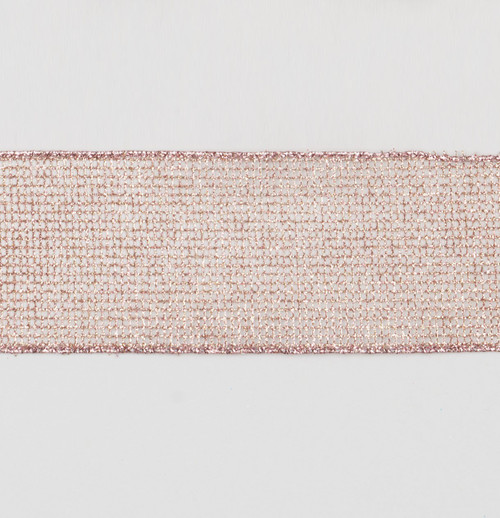 Rose Pink Glitter Mesh Ribbon (63mm x 9.1m)