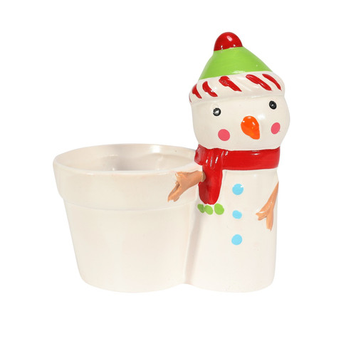  Snowman Ceramic 'White Drop in' Pot (48)