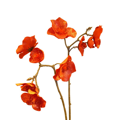 Red Glittered Christmas Rose Spray (67cm)