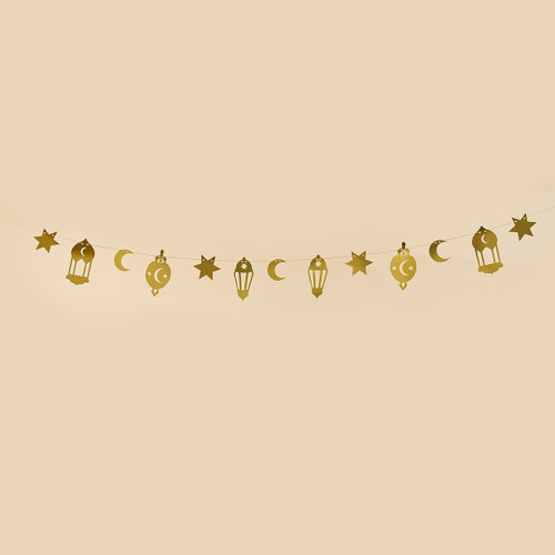 Gold Ramadan Card Decorative Garland