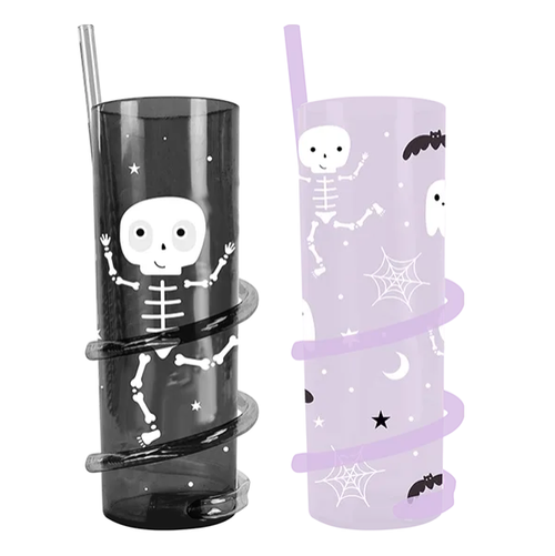 Halloween Spiral Straw Tumbler (Assorted Designs)
