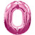 Big Number Balloon - 0 - Pink