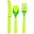 Lime Green Plastic Party Cutlery - Discontinued