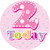 Jumbo Age 2 Polka Dots Birthday Badge