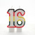 Multicoloured Age 16 Candle