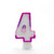 Pink Number 4 Candle 
