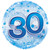 Age 30 Clearview Balloon - Blue (24 inch)