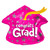 Congrats Grad Pink Cap Balloon (18 Inch)