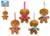 10Cm Gingerbread Mini Plush with ribbon loop (4 assorted colours)