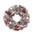 Woodland Snow Wreath with Red Baubles
