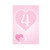 Pink Hearts Table Numbers