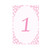 Pink Polka Dot Table Numbers
